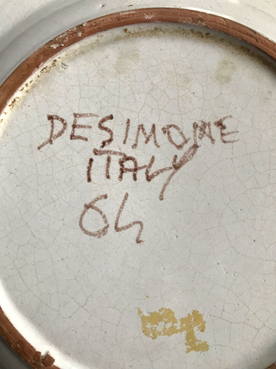 Assiette du céramiste sicilien Giovanni de Simone 1964