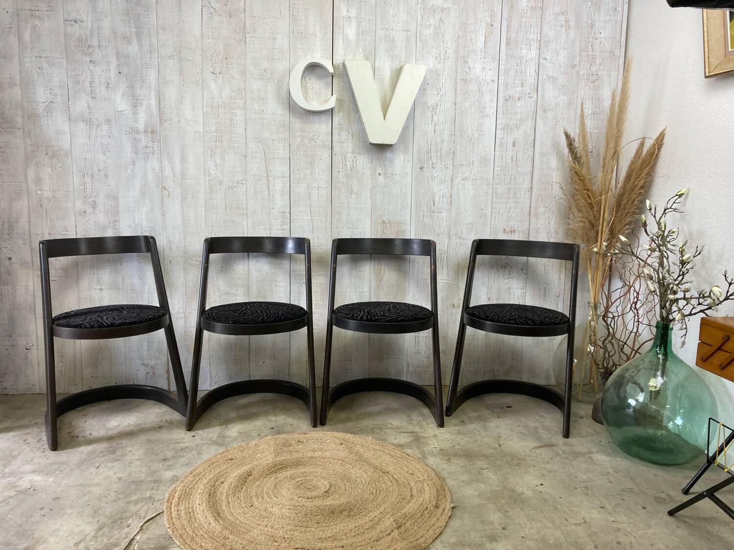 Set of 4 Halfa Baumann chairs