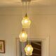 Triple suspension with vintage glass globes