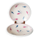 Paire de plats ronds Givors modèle Perce-neige 1950