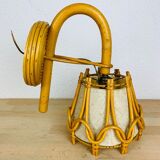 Rattan wall lamp 50s jungle chic, Sognot