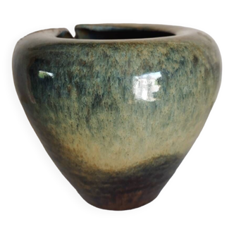 Enamelled stoneware vase pocket