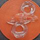 Pair of crystal candlesticks from France, Vannes, vintage 60s/70s.