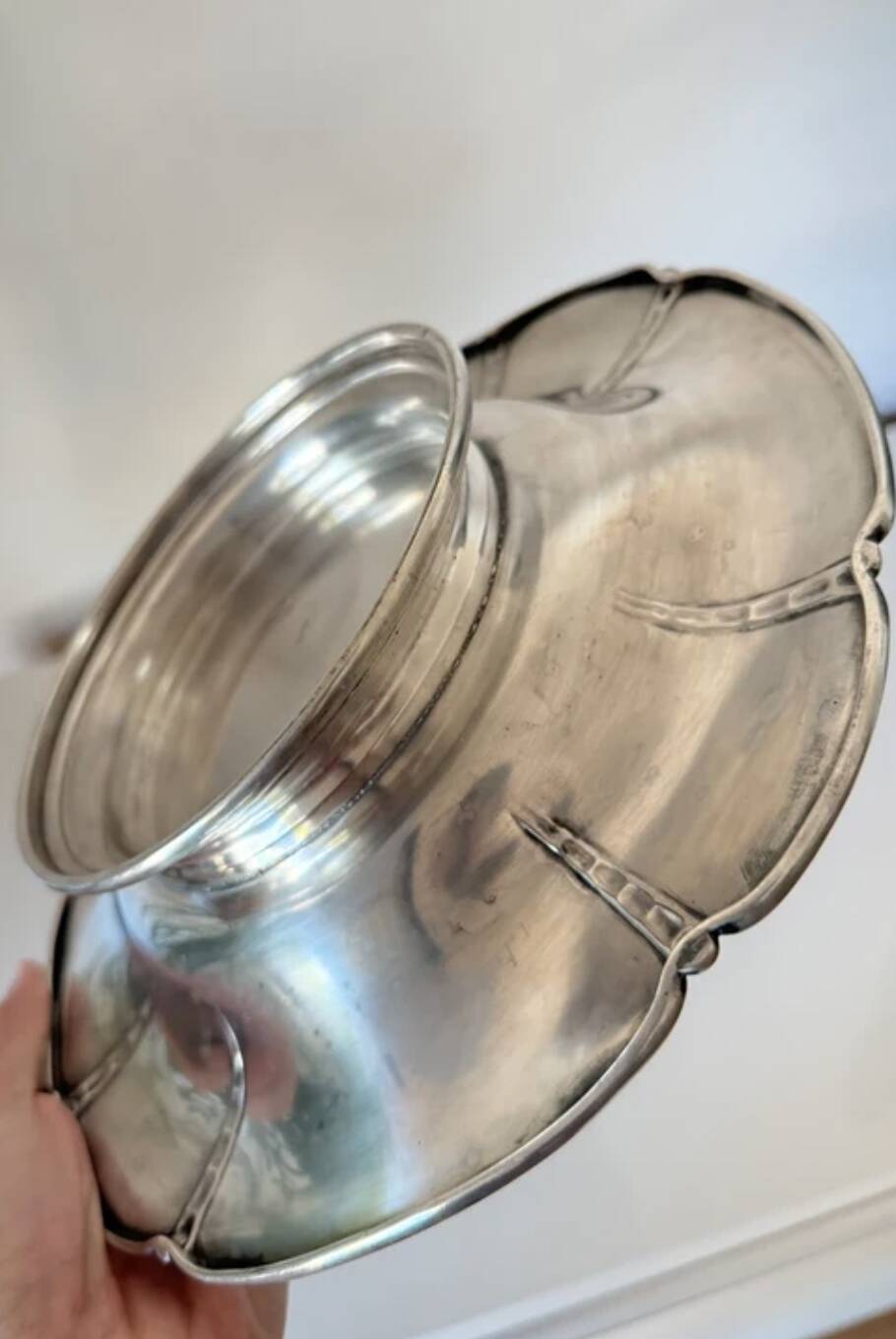 Large footed dish Gallia – Christofle – Silver-plated – Art Deco 1930-1940