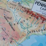 Old MDI map Spain-Iberian Peninsula