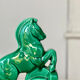 Horse bookend in green ceramic