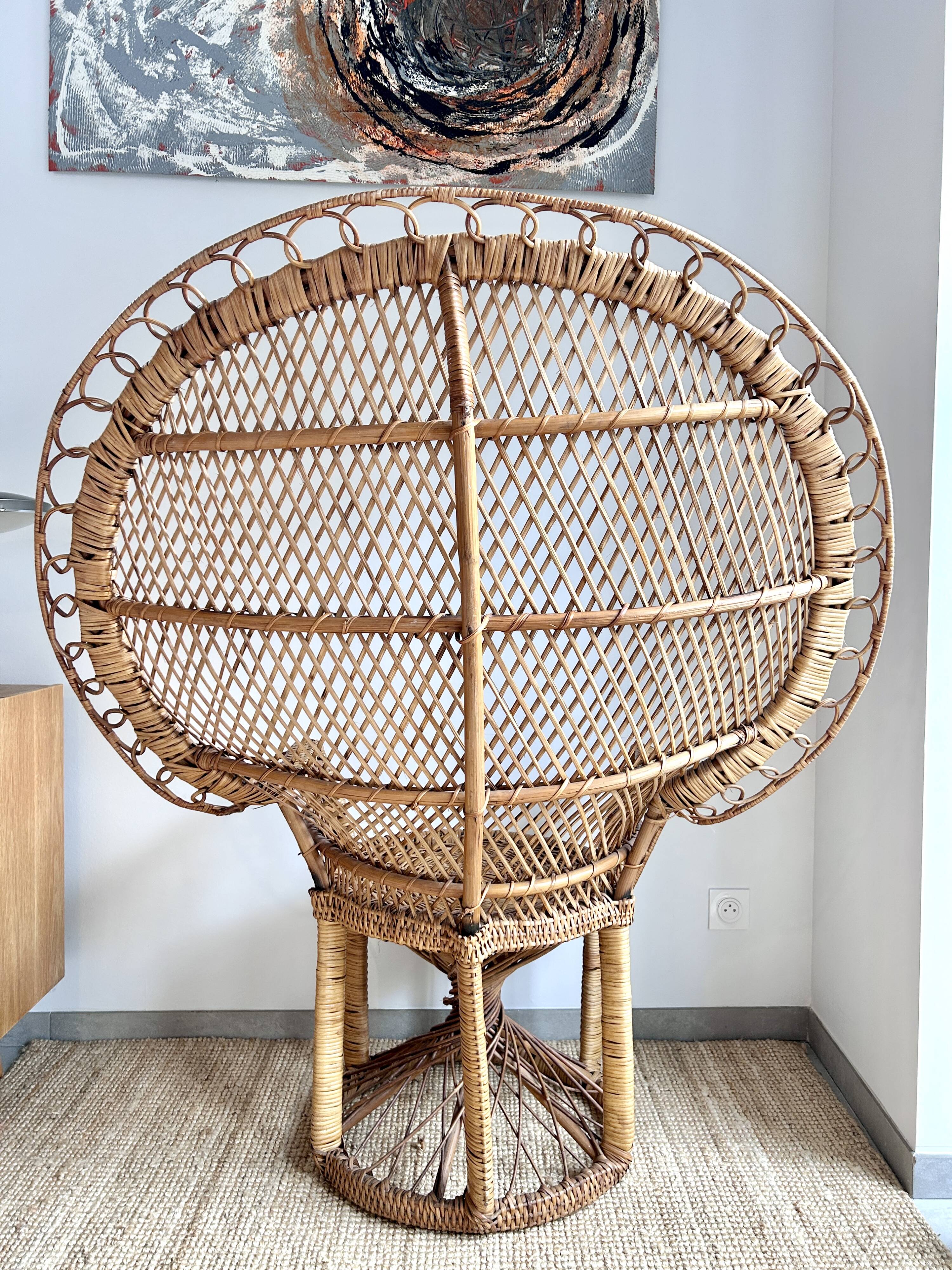 Emmanuelle rattan armchair