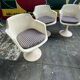 4 fauteuils tulipe pivotants blancs