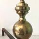Old cast iron and brass bedside tables