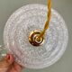 Suspension vintage lampshade in white Clichy glass