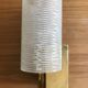 Metal and glass wall light