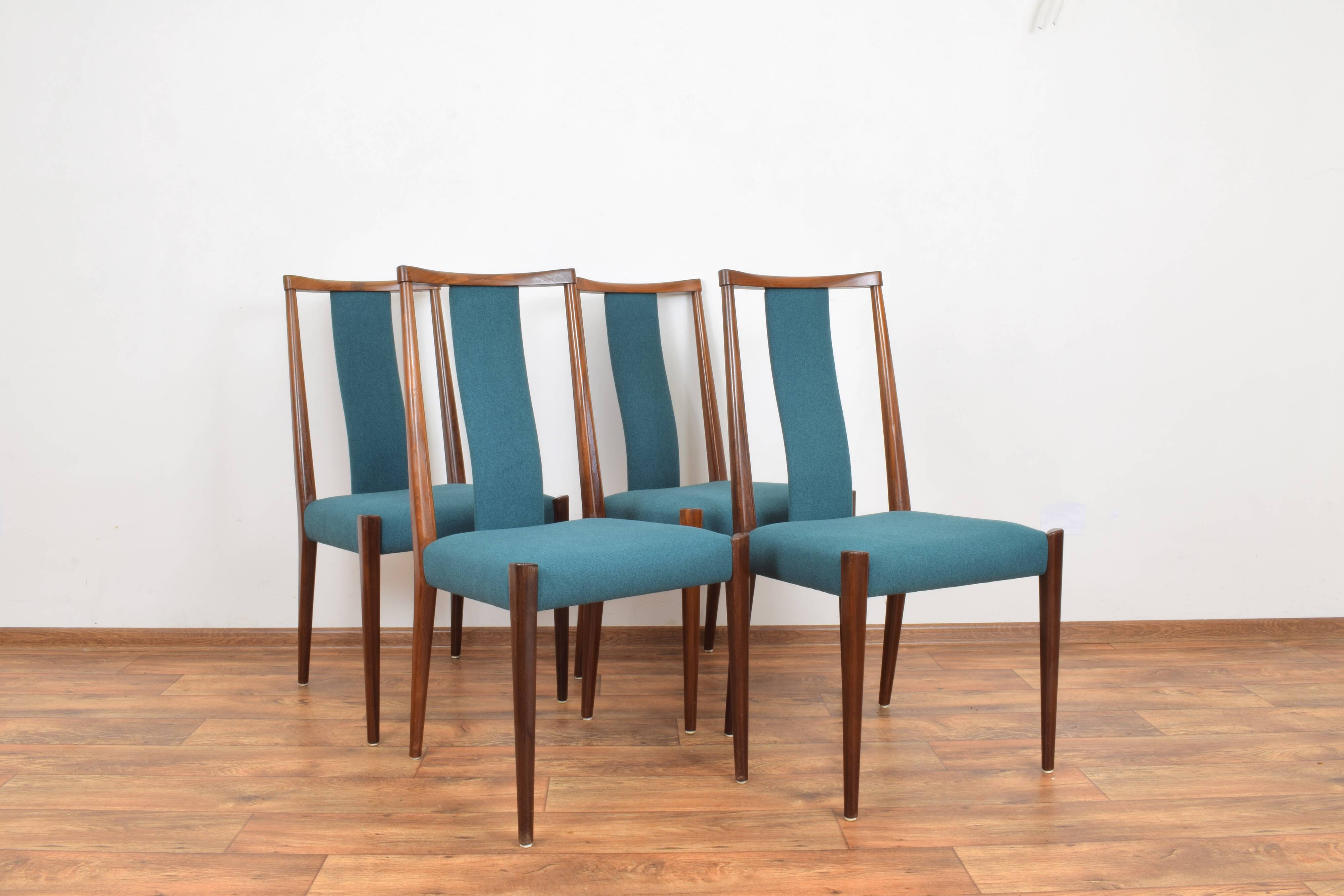 Chaises de salle à manger en teck danois du milieu du siècle, années 1960, lot de 4