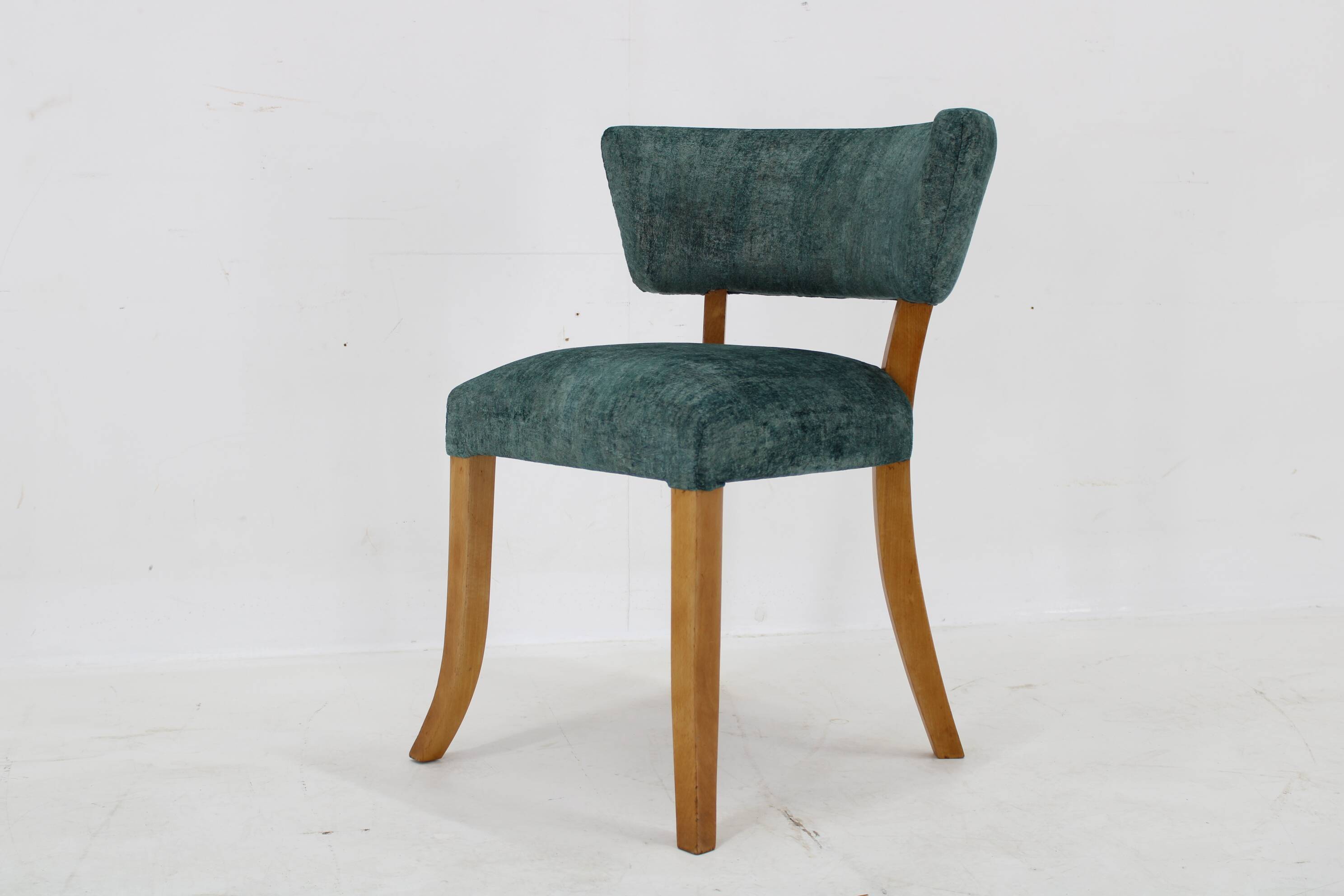 1950s Side Chair in Velvet , Italy