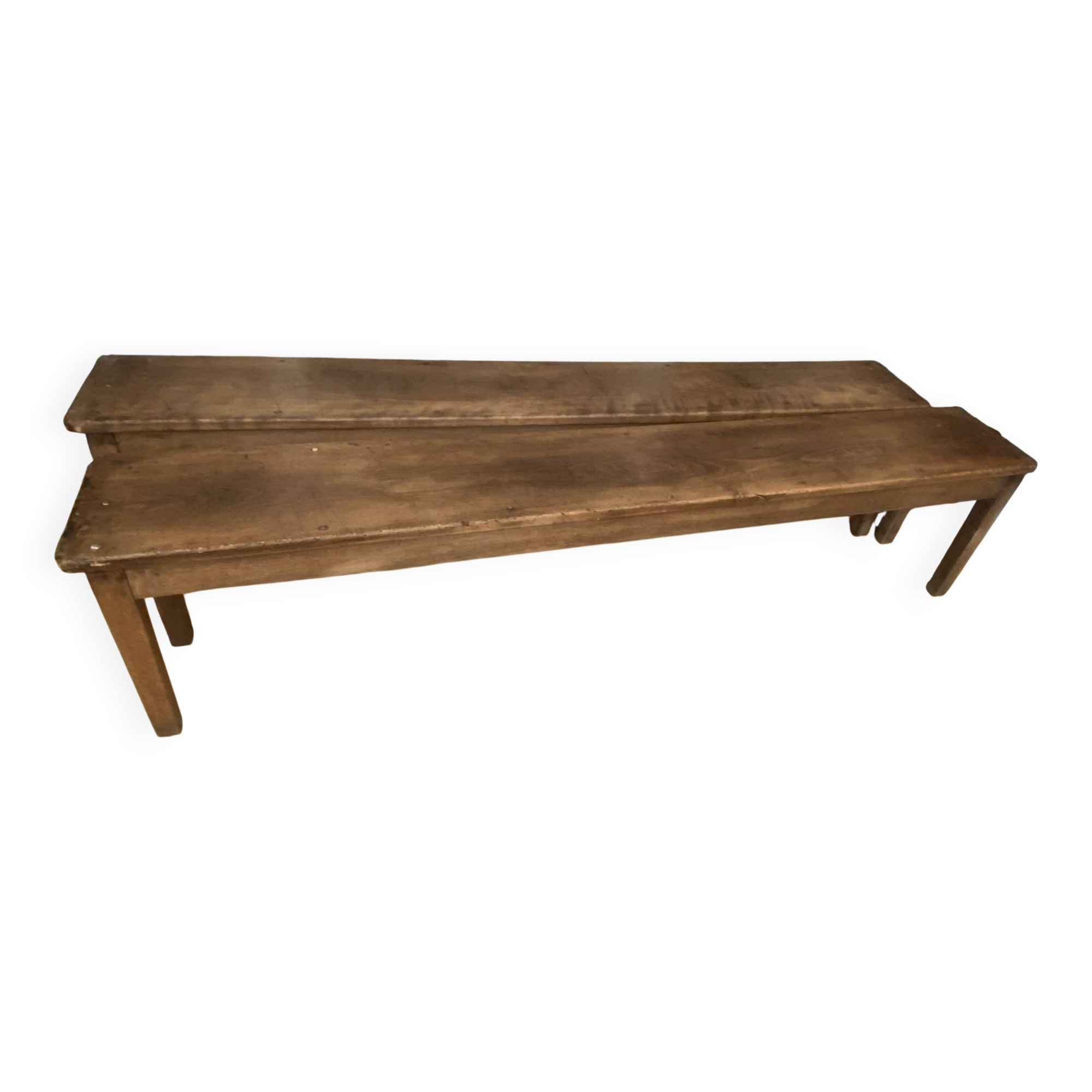 A pair of antique benches