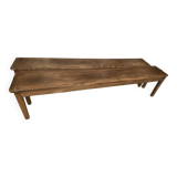 A pair of antique benches