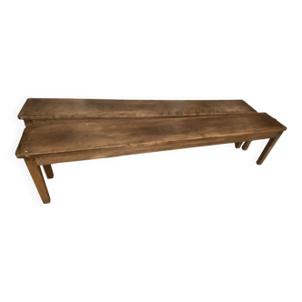 A pair of antique benches