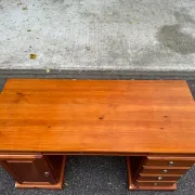 Minister's desk solid wood drawers storage keyboard shelf 140x60 1980