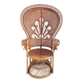 Emmanuelle chair Peacock vintage rattan
