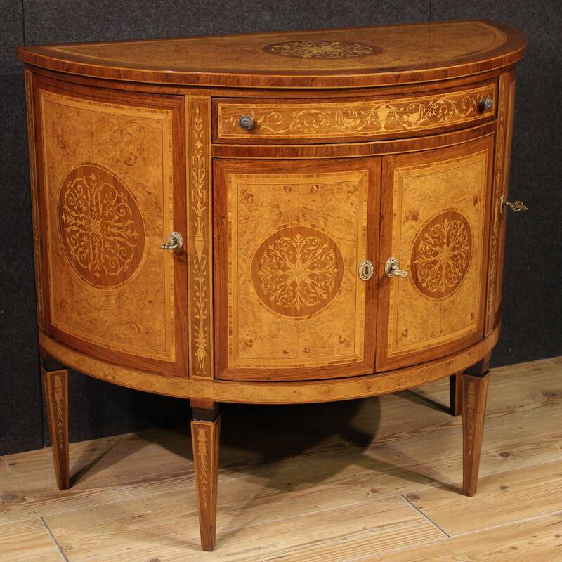 Italian Louis XVI style half-moon sideboard