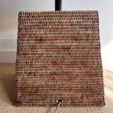 XXL square Birma rattan wicker Table Lamp