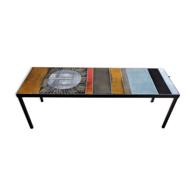 Table basse Roger Capron, modèle ''soleil