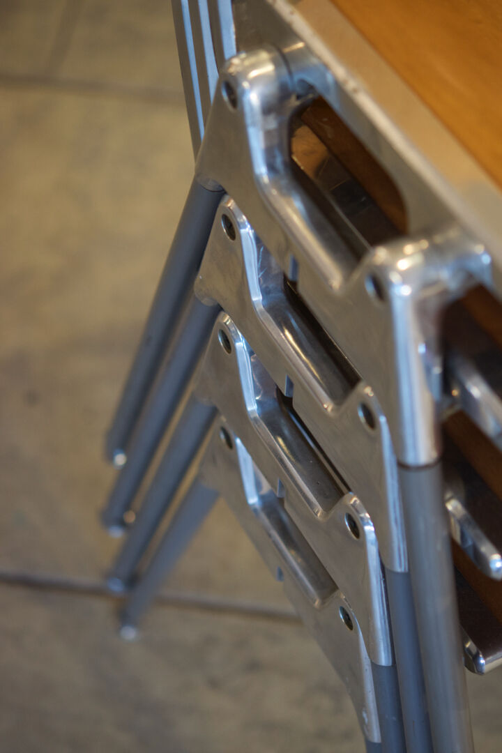 Set of four Piretti chairs for Castelli publishing house 1965'