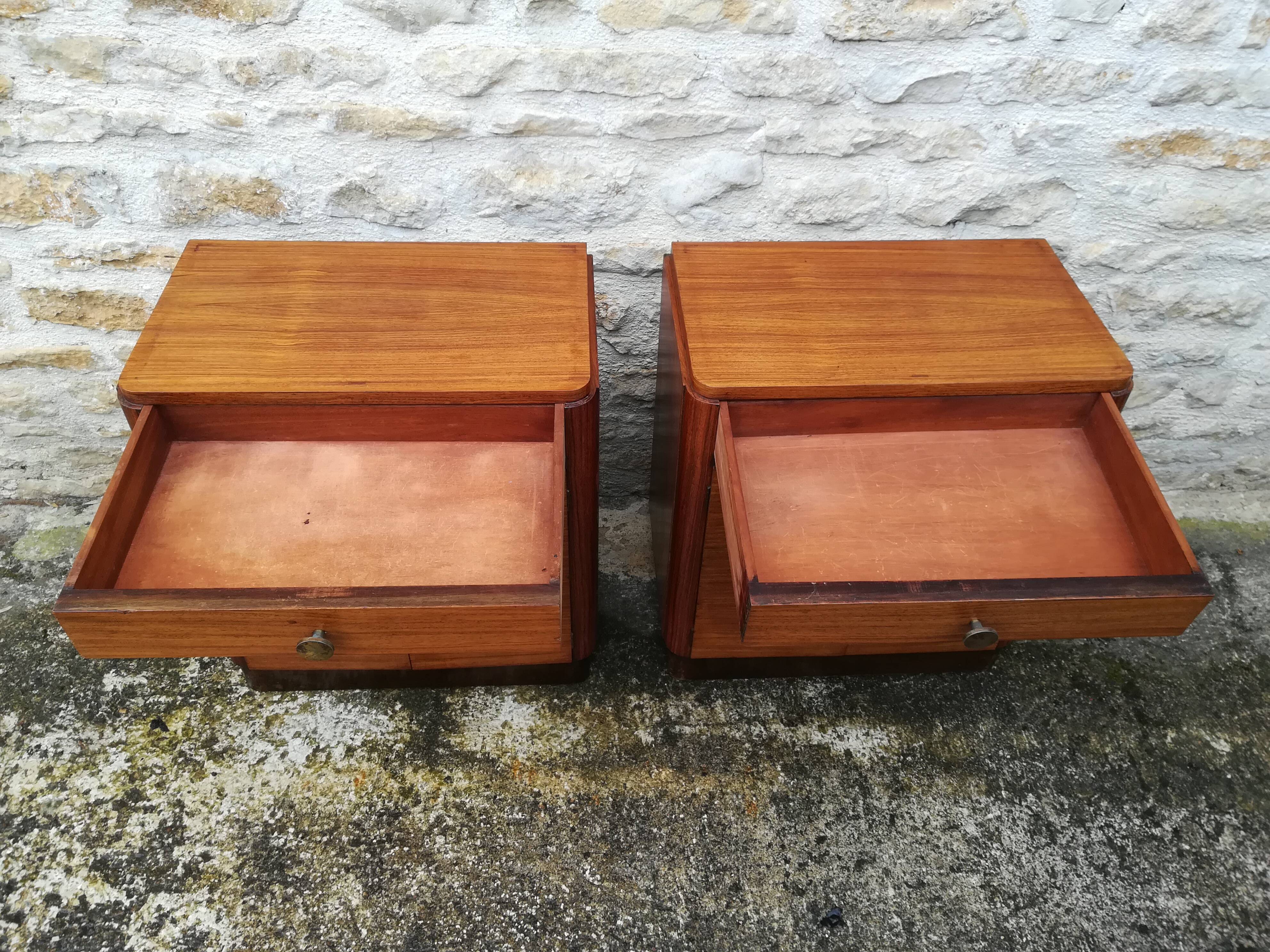 Pair of art deco night tables