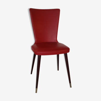 Red chair, spindle legs