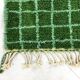 Square green Beni Ouraine Berber rug, size 160 x 240 cm