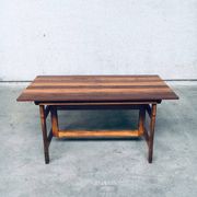 Patinated Wood Garden Table, 1970s