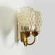 Graewe vintage wall applique double lights, amber bubble glasses. Year 50 60