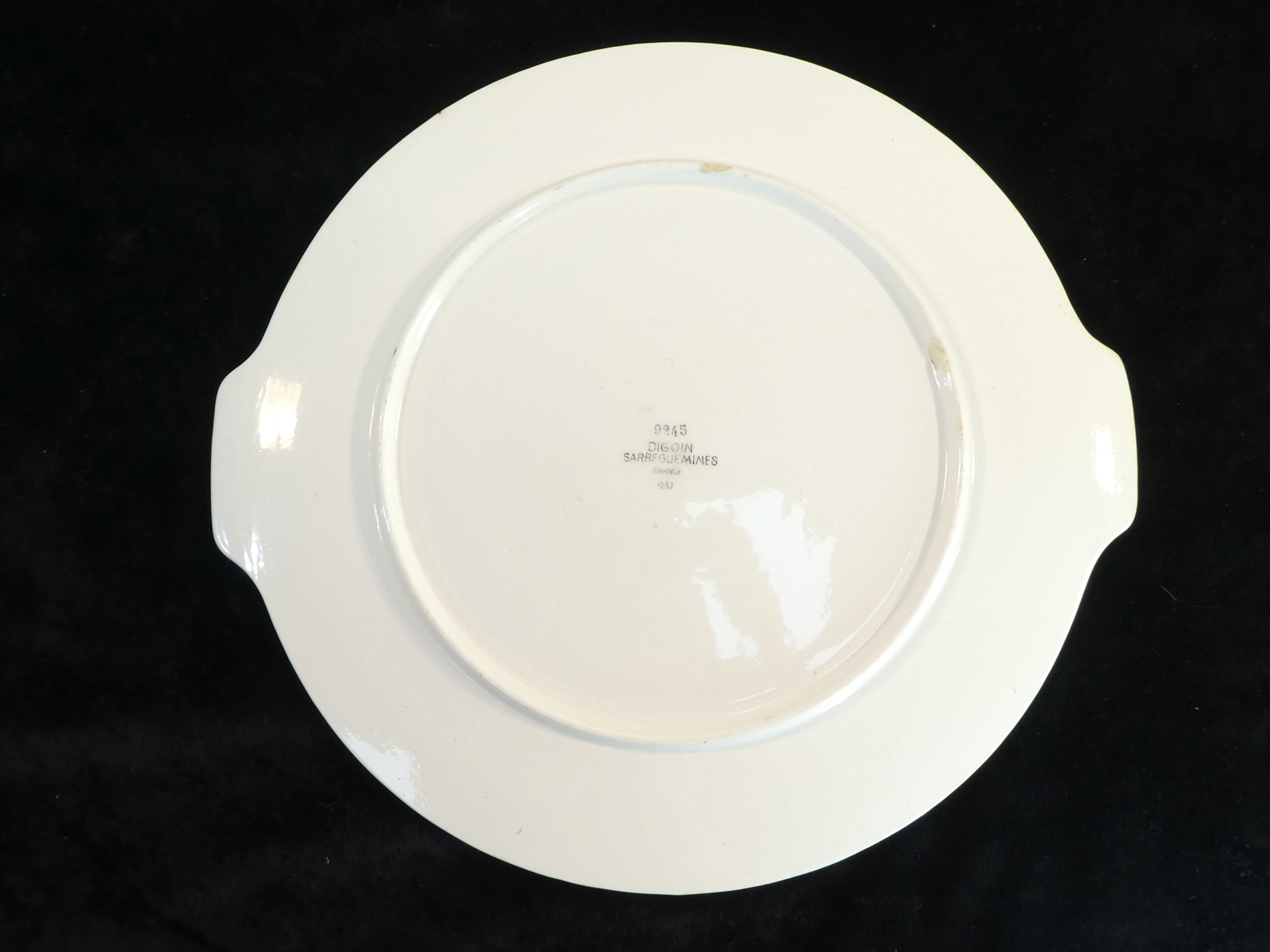 Antique digoin sarreguemines earthenware pie dish