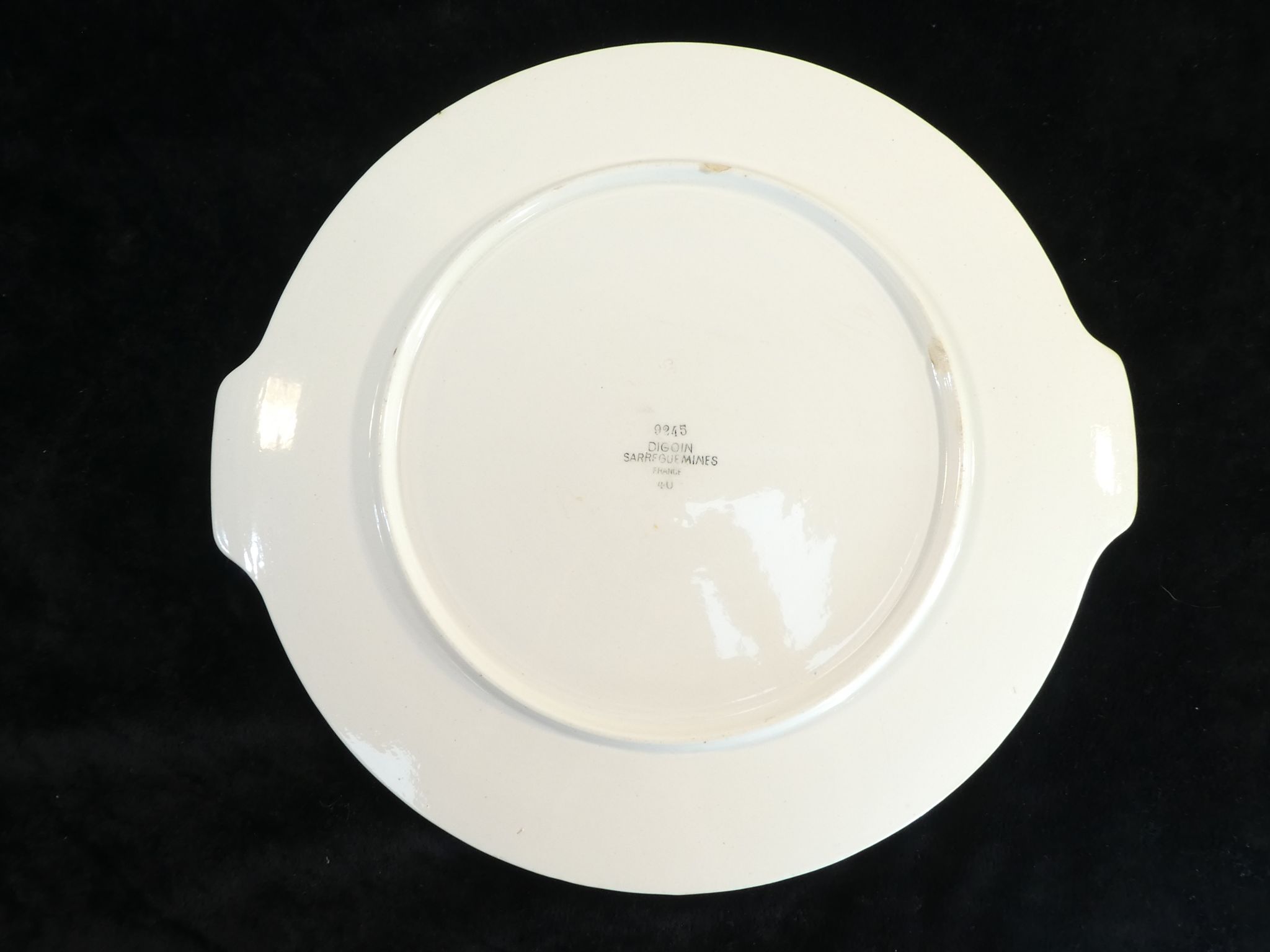 Antique digoin sarreguemines earthenware pie dish