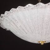 Charming Italian Trasparent Murano Glass Ceiling Fixture, Murano, 1960