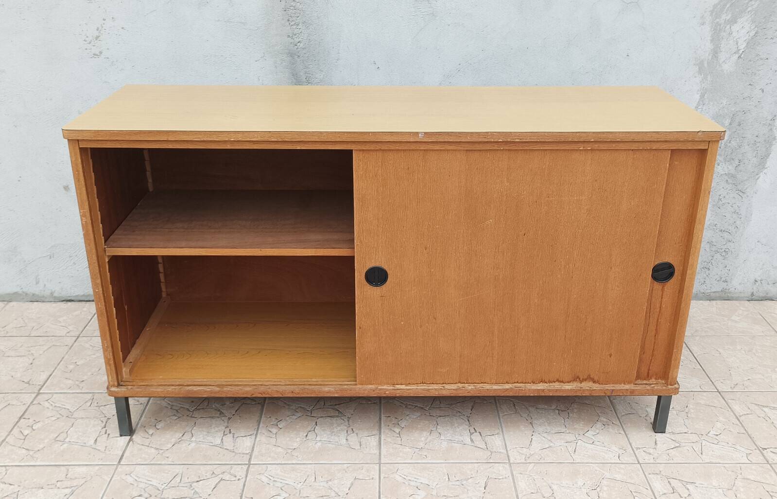 Enfilade vintage buffet d'école en chêne