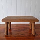 Raw wood lacemaker's bench