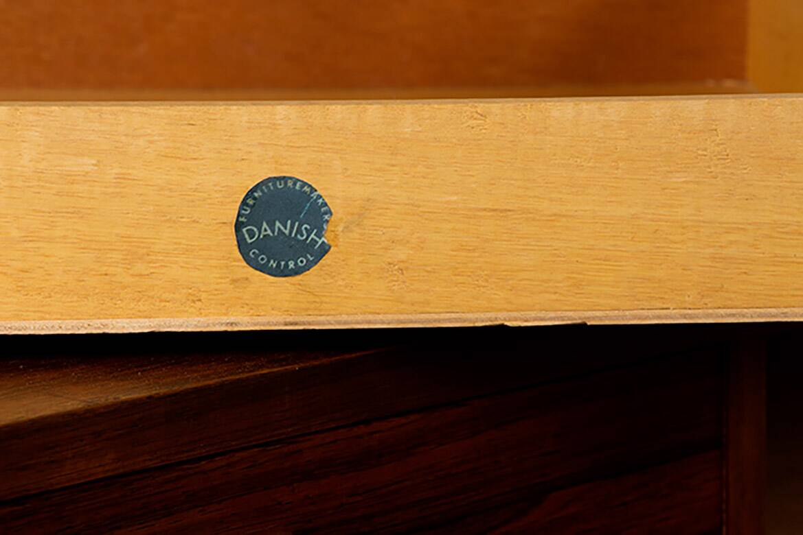 Small chest of drawers, hall or occasional furniture, Danish in rosewood.