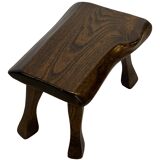 Mid-Century Organic Wooden Side Tables, circa 1960's wabi sabi brutalist