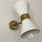 Paire d'appliques diabolo blanc