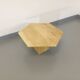 Vintage travertine hexagonal coffee table from the 70s 80s