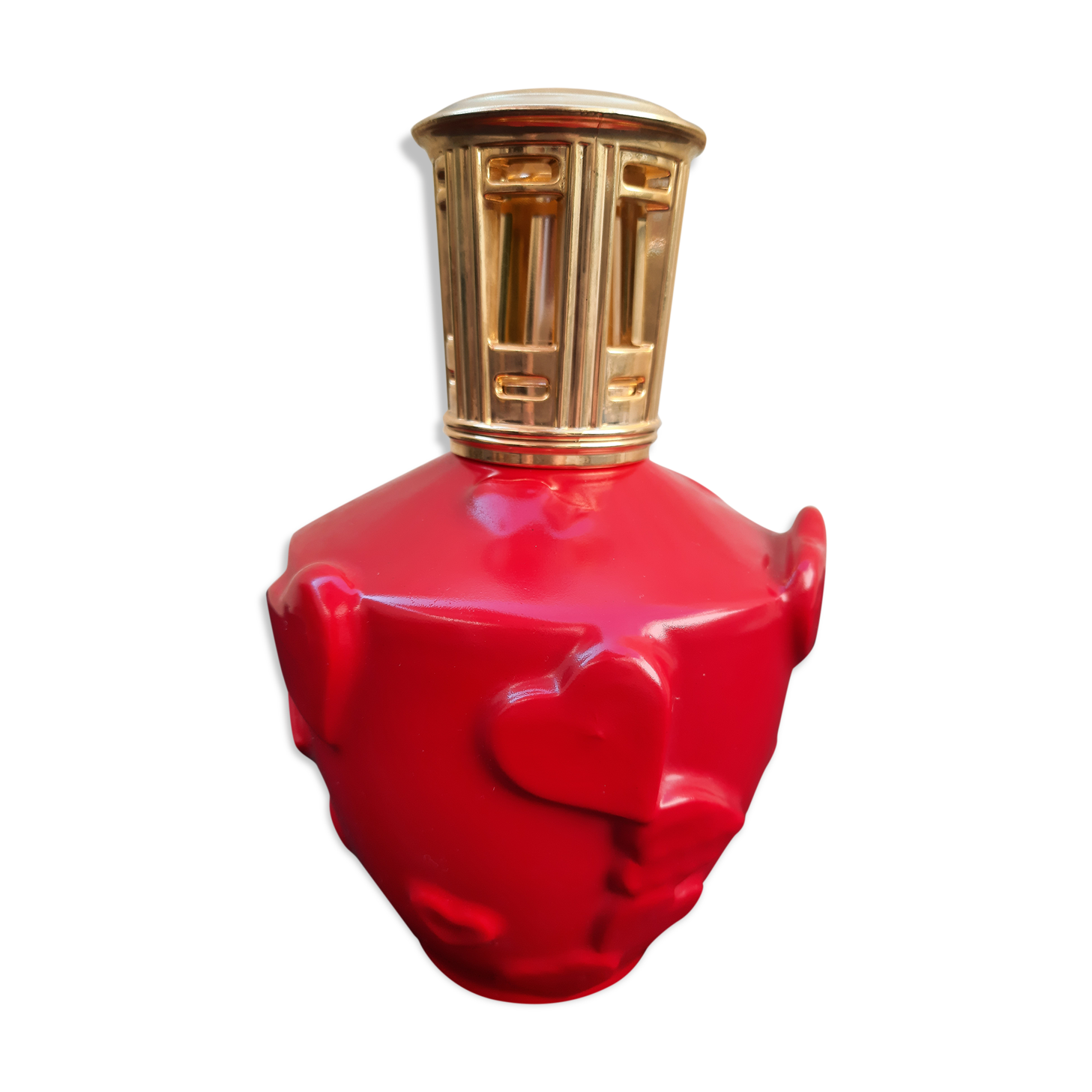 Couverture De Lampe Berger Artoria Limoges - Décor Floral - Occasion