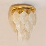 Murano Glass Chandelier with Hexagonal Leafs, Italy, 1960s