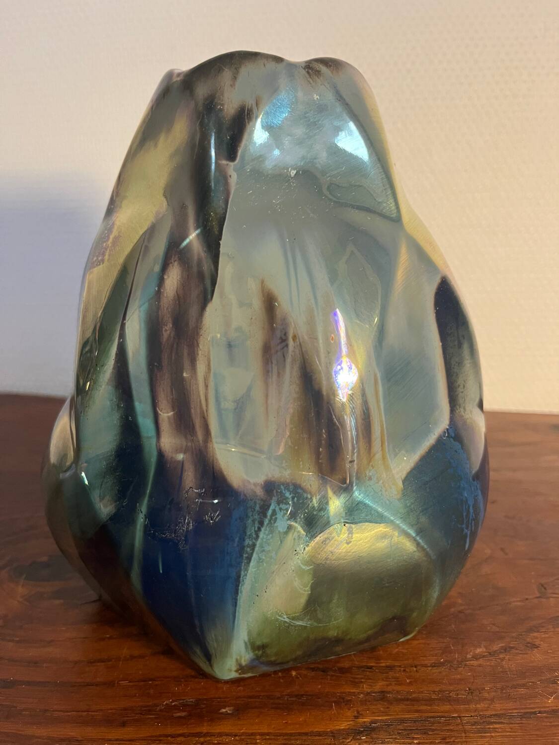 Ranbervilliers artichoke flamed stoneware vase