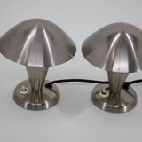 1930s Pair of  Chrome Plated Bauhaus Lamps, Czechoslovakia