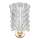 Art Decò Wall light Trasparent Murano Glass Leave by Barovier e Toso, 1950s