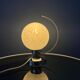 Vintage chrome table lamp with glass shade