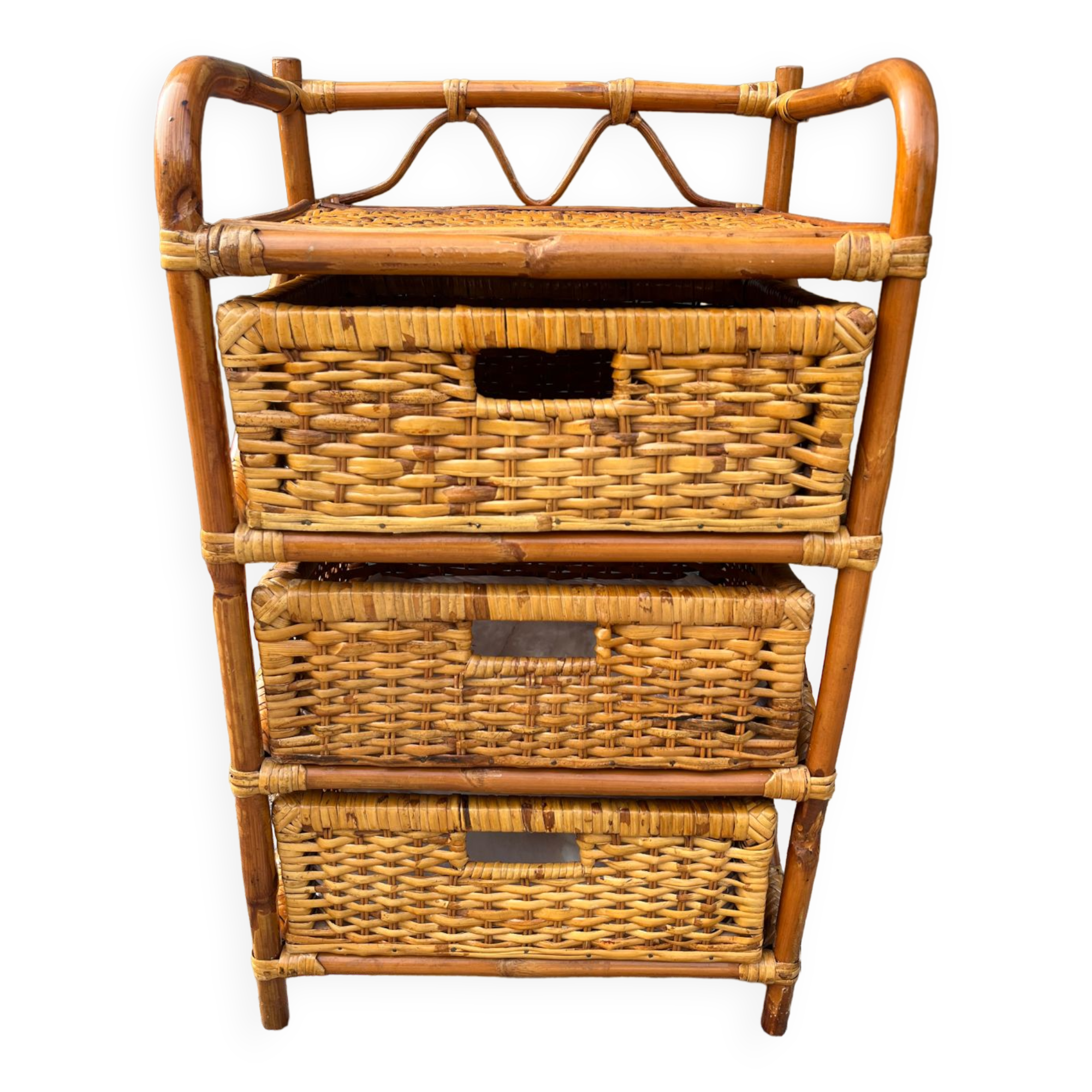 Rattan chest of drawers
