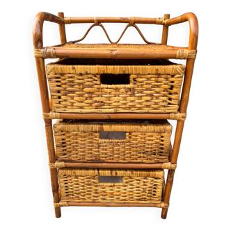 Commode en rotin