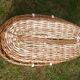 Couffin vintage en osier et rotin avec matelas et garnitures