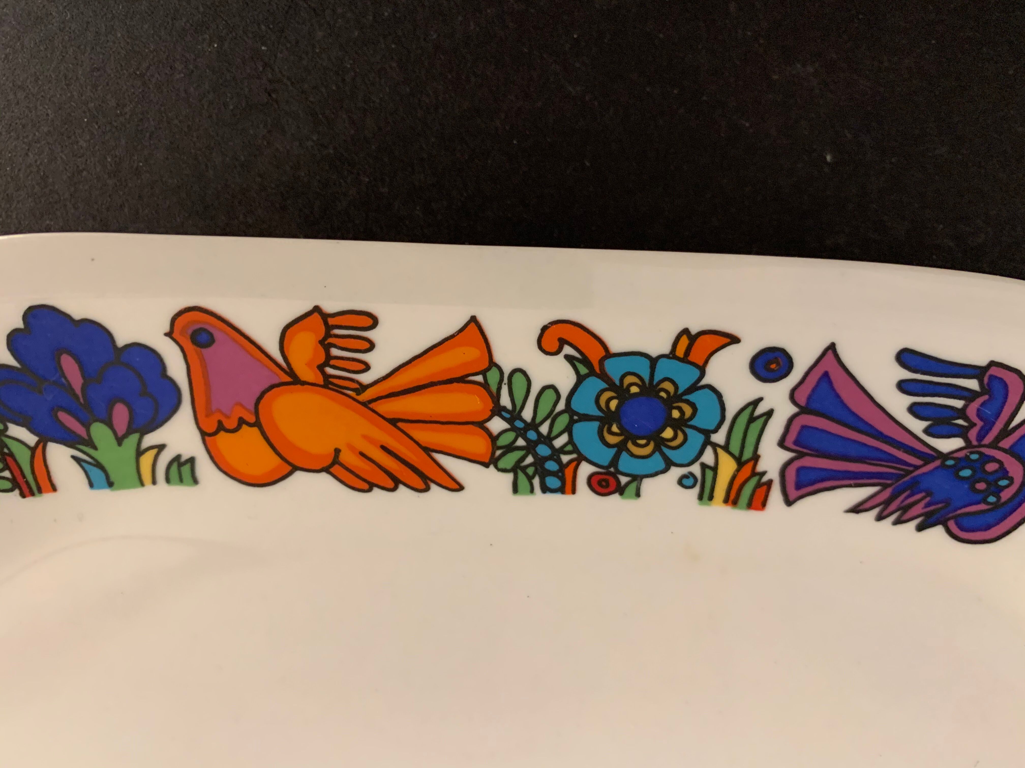 Oval flat Villeroy and Boch Acapulco 1970